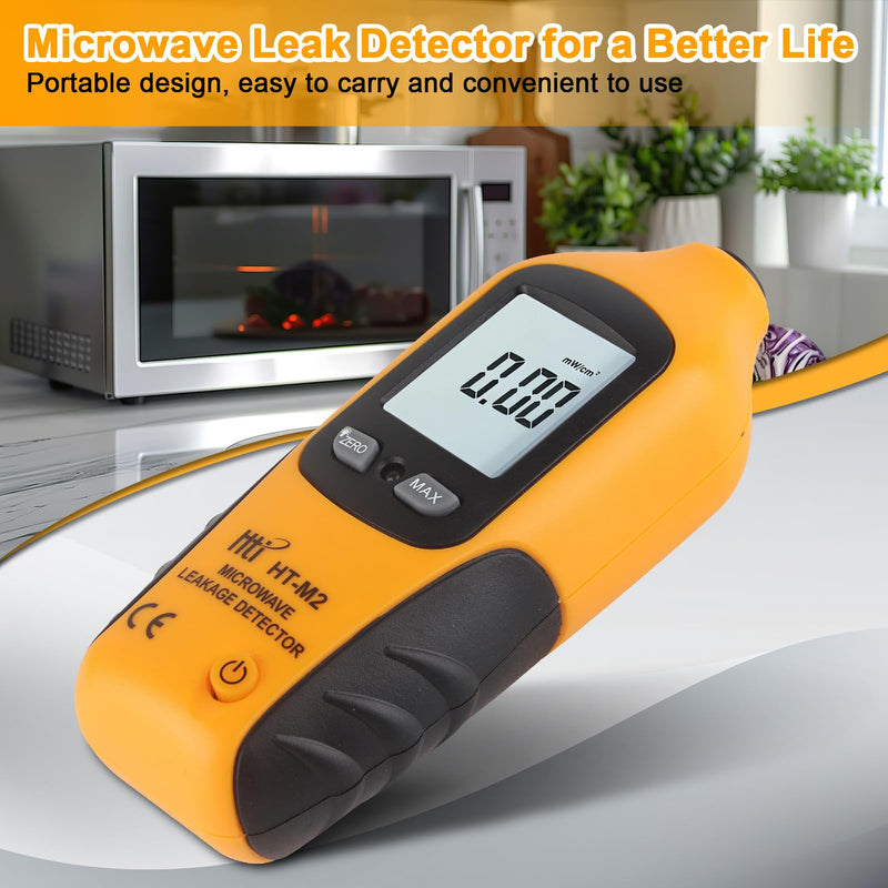 [Australia - AusPower] - Microwave Tester, Digital LCD Display Microwave Leakage Detector EMF Radiation Detector 2450mhz, Built in Alarm Function for Home Microwave Oven Testing（Battery Not Included） 