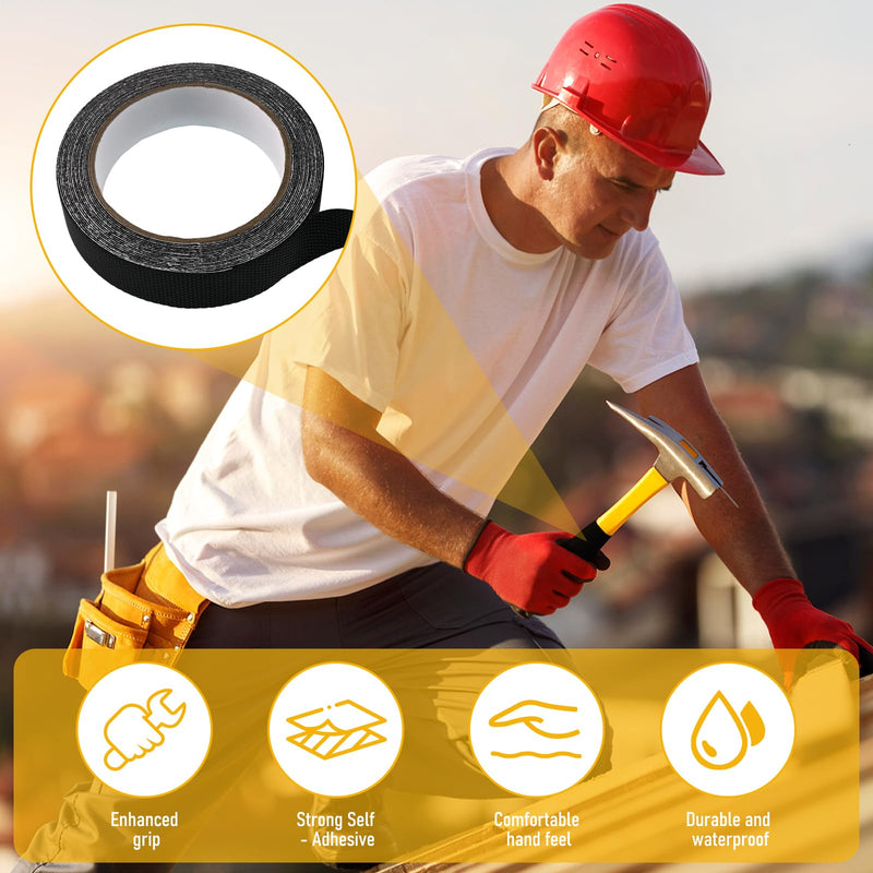 1 in X 20 Ft Rubber Grip Tape for Handles - Non-abrasive Anti Slip Tape with Strong Adhesive, Waterproof, Heat Resistant, And Comfortable Cushion Grip, Perfect for Handlebars or Slippery Surfaces