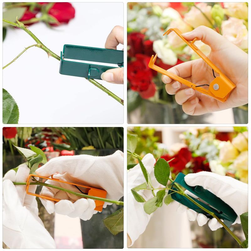 [Australia - AusPower] - Metal Leaf Thorn Stripper Tool,Rose Stripper Tool, Rose Removing Burrs Pliers & Garden Green 