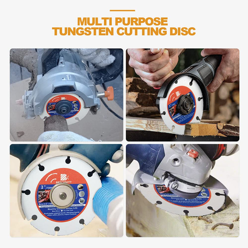 [Australia - AusPower] - Multi Saw Blade Cutting Disc 115 mm - Pack of 2 BRCUT Angle Grinder for Laminate Wood Plastic Nail-Safe 115mm 
