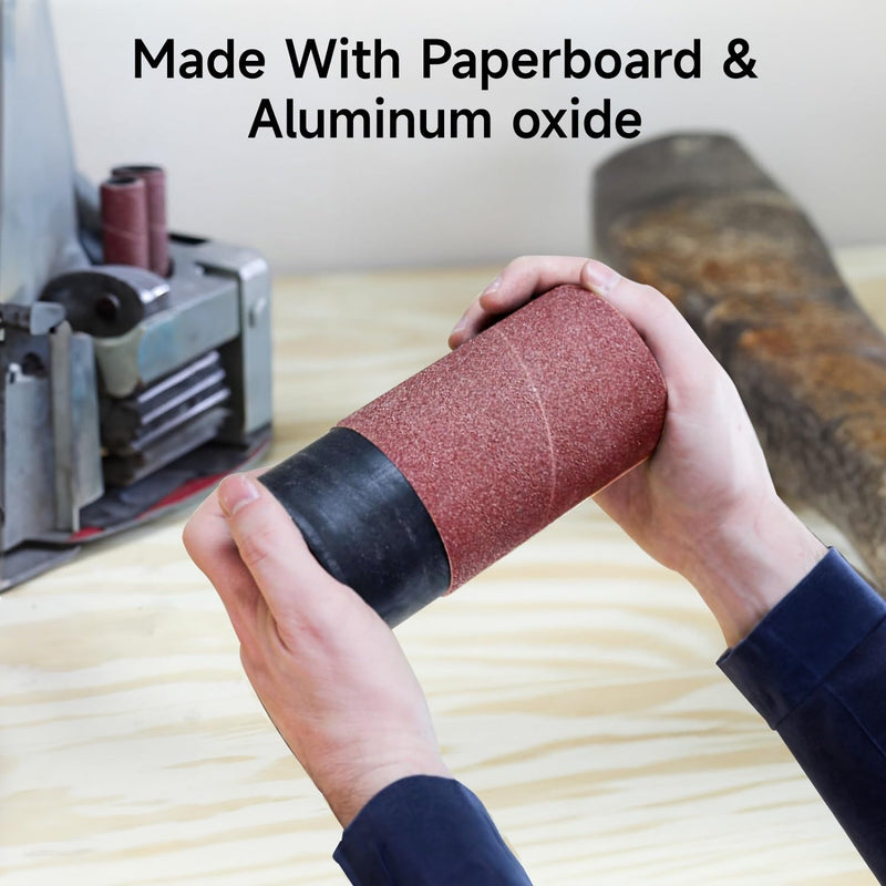[Australia - AusPower] - Spindle Sander Sleeves for Spindle Sander 150 Grit Sandpaper, 115mm Length, 6 Different Diameters 1/2 in., 3/4 in., 1 in., 1-1/2 in., 2 in. and 3 in 