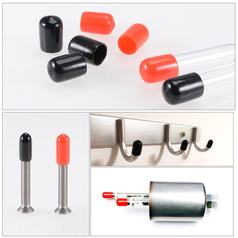 [Australia - AusPower] - uxcell 2pcs Rubber End Caps 100mm(4 inch) ID Vinyl Round Tube Bolt Cap Cover Screw Thread Protectors Black 