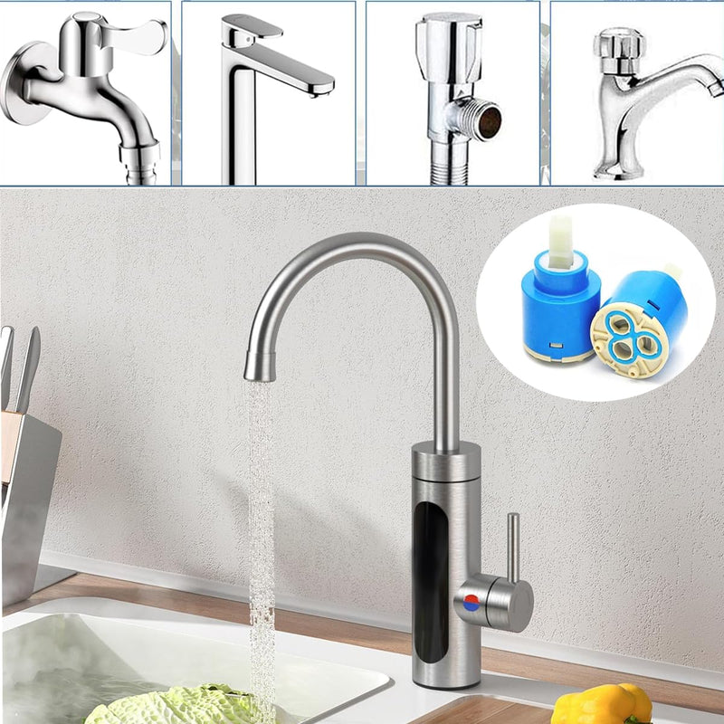 [Australia - AusPower] - Ceramic Cartridge 35 mm, Fittings Replacement Parts Cartridge, Mixer Tap Cartridge, Ceramic Tap Cartridge, Inner Tap Cartridge for Tap Bathroom, Kitchen Tap (Blue) Blue 