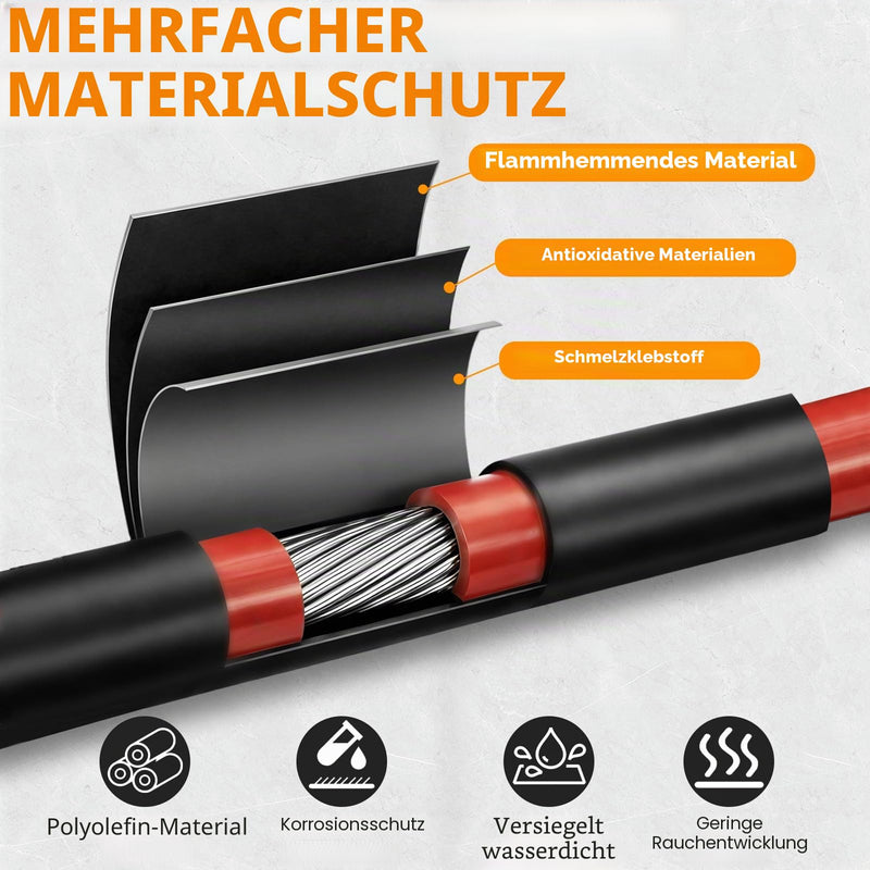 Tube Tube with Adhesive, 4:1 Diameter 12/16/20/32/40 mm, Waterproof Heat Shrink Tube with Adhesive, Insulating Cable Tube, Waterproof Heat Shrink Tube, Black