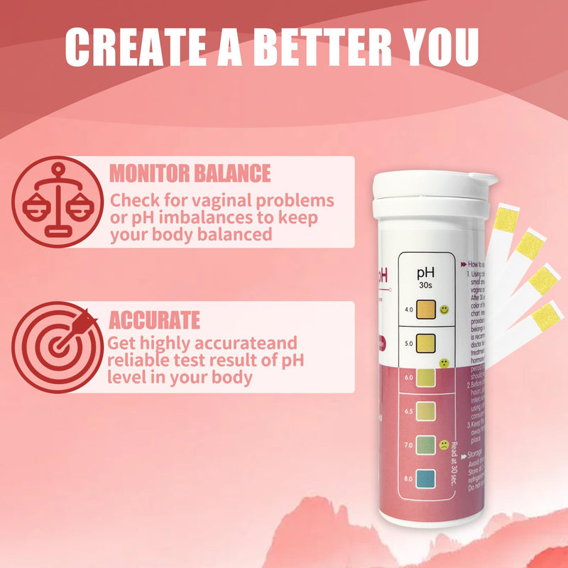 [Australia - AusPower] - Homcoice Vaginaler pH Teststreifen (100 Streifen) Weiblicher pH Test zur Überwachung der vaginalen Intimgesundheit und zur Vorbeugung von Infektionen, genauem Säure- und Basengleichgewicht 