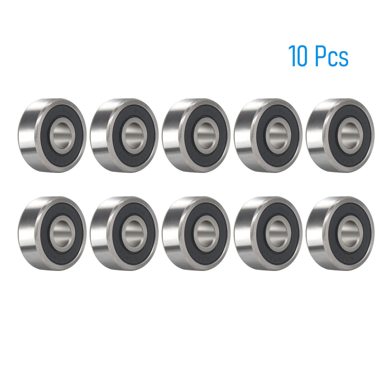 [Australia - AusPower] - R4A-2RS 10 PCS Deep Groove Ball Bearing ID 1/4"×OD 3/4"×Width 9/32" Double Black Rubber Sealed Ball Bearing Chrome Steel P0 Z2 Bearing for Industrial Machine,Power Tools R4A-2RS Size 1/4"×3/4"×9/32" 