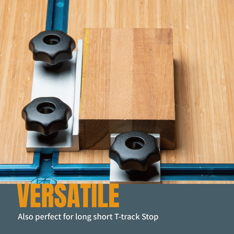 [Australia - AusPower] - POWERTEC 71483 T-Track Knob Kit w/ 7-Star Knob, 5/16"-18 Threaded bolts and Washers, Set of 4, T Track Bolts, T Track Accessories for Woodworking Jigs and Fixtures 5/16"-18 T track knob kits, Set of 4 