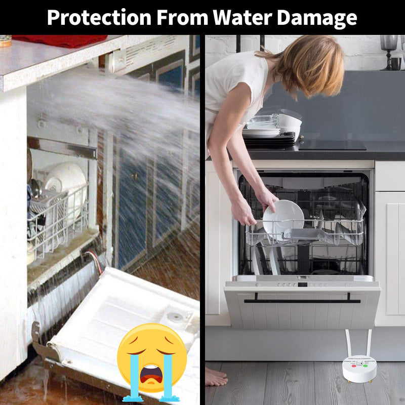 [Australia - AusPower] - Water Leak Detector, Ortis Water Sensor Alarm Flood Detector, Automatically Turn Off Flood Source When Sensing Moisture to Prevent Water Damage 