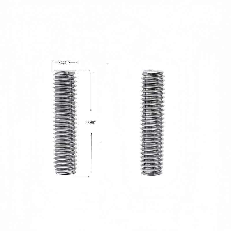 [Australia - AusPower] - M6x 25mm Fully Threaded Rod 1mm Thread Pitch 304 Stainless Steel Right Hand Threaded Rods Bar Studs 20 Pcs M6x25 