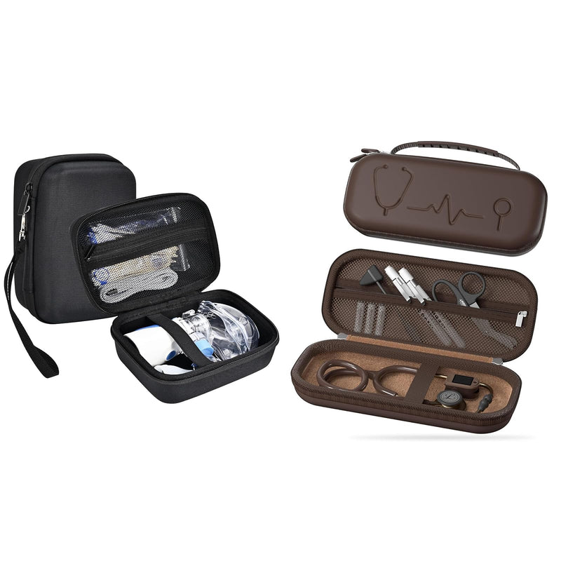 [Australia - AusPower] - ProCase Carrying Case for Portable Nebulizer Travel Bundle with Stethoscope Carrying Case 