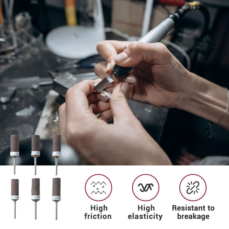 [Australia - AusPower] - QINGYIWL Pack of 20 Sanding Attachments for Dremel, 180/240/400/600/800/1000 Grit Sanding Sleeves Set with 3 mm Shank, Sanding Sleeves for Sanding and Polishing 