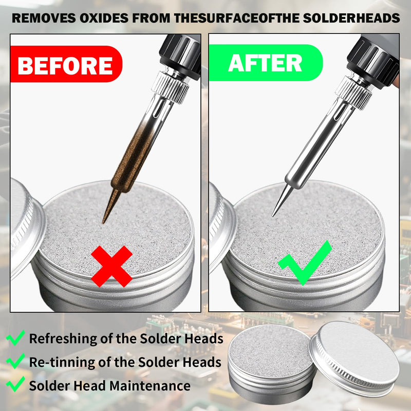 [Australia - AusPower] - Soldering Tip Cleaner, Soldering Tips Reactivator, Soldering Iron Cleaner, Oxidised Soldering Accessories, Removable Oxide Layer, for Reactivating Oxidised Soldering Tips (Net Weight: 30 g Tub) 