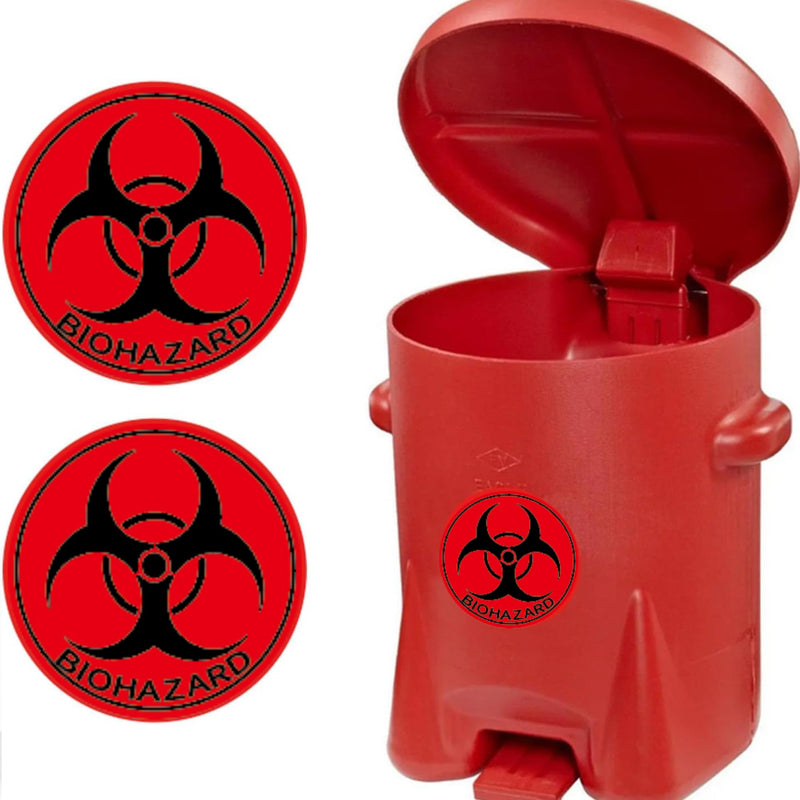 300 Pcs Biohazard Stickers Sign Biohazard Warning Hazard Labels - 1 Inch Use Universal Biohazard Symbol Sticker Decals Warning Biological Hazard Labels for Labs, Hospitals and Industrial 1inch
