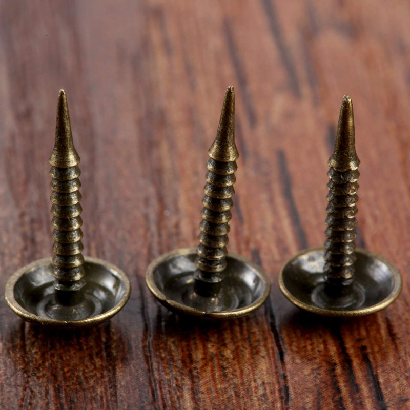 [Australia - AusPower] - dophee100Pcs Antique Brass Upholstery Tacks, Decorative Upholstery Nails Studs Pins for Furniture Sofa Beds Wood Crafts Cork Board DIY Projects, 0.32"x0.59" Style 4 
