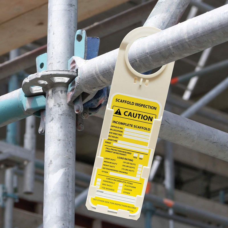 NMC RPT226 Incomplete Scaffold Tag, Yellow
