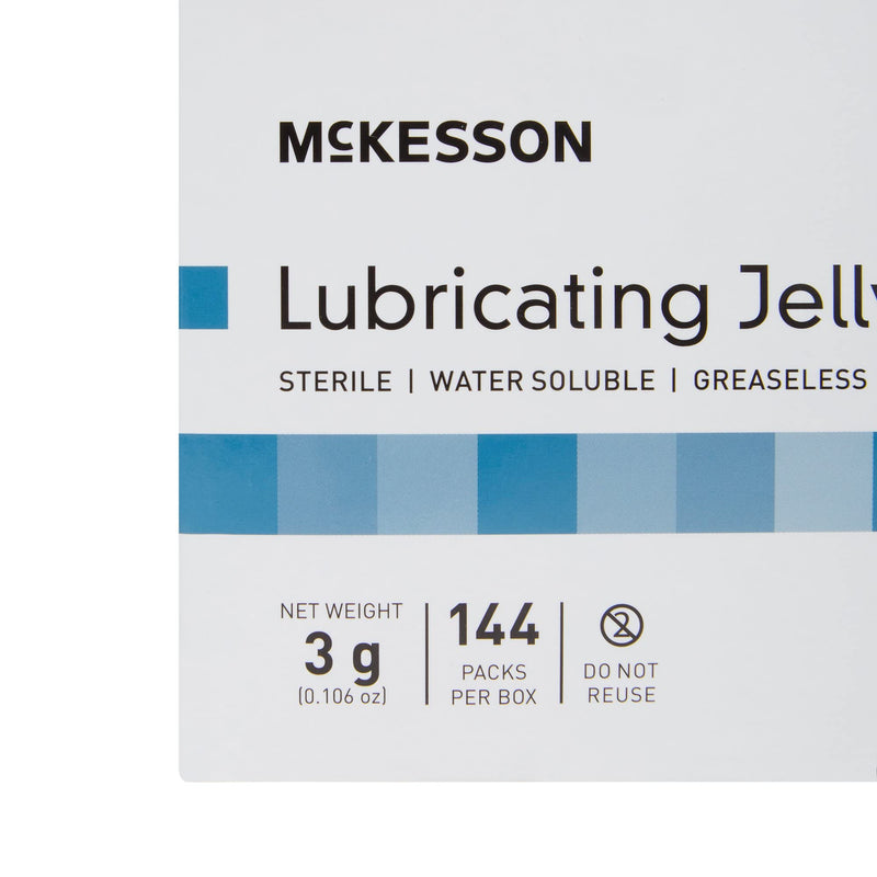 [Australia - AusPower] - McKesson Lubricating Jelly - Water Based Non-Sticky, Non-Greasy Lubricant Gel - Sterile, Water Soluble, Medical Grade - Individual Packets, 3 g, 144 Count, 1 Pack 144 Count (Pack of 1) 