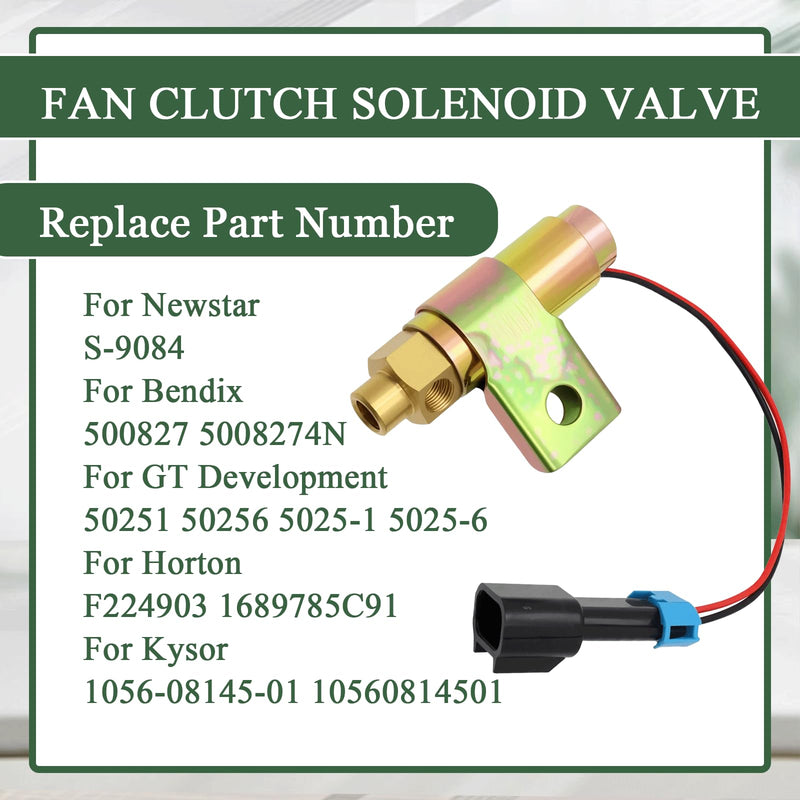 [Australia - AusPower] - Fan Clutch Solenoid Valve Fit for Horton Bendix Kysor Borg Warner Systems Replace for 10560814501 F224903 500827 