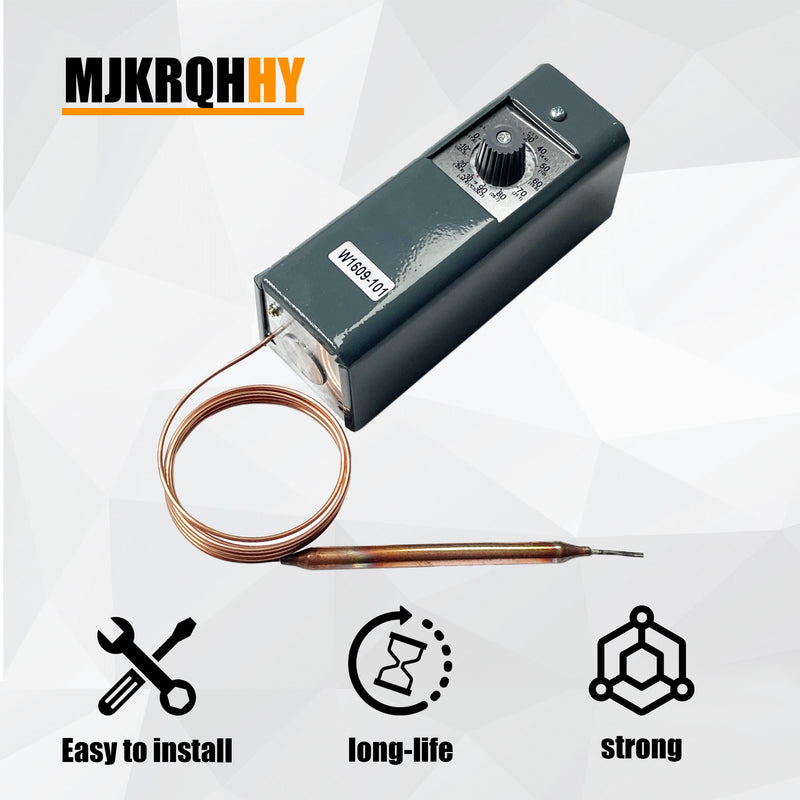 [Australia - AusPower] - W1609-101 Refrigeration Thermostat Temperature Controller Remote Bulb TH-1609 ( from -30 Degrees F to 90 Degrees F ,-34 Degrees C to 32 Degrees C, 5 Ft Capillary) 
