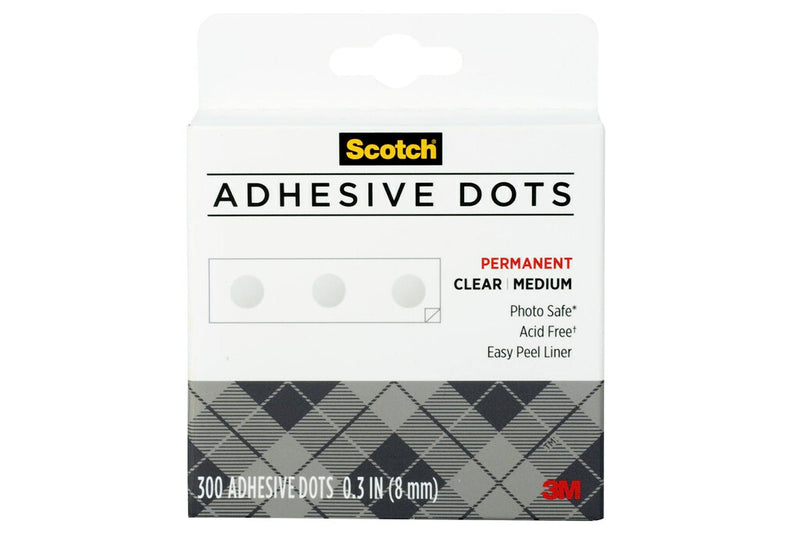 [Australia - AusPower] - Scotch Adhesive Dots, Medium, 300 Dots/Pack, Easy Dispensing, Permanent, Photo-Safe (010-300M) 300 Count (Pack of 1) 