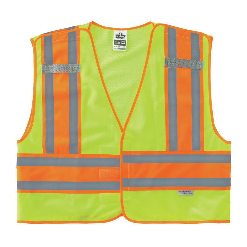 Public Safety Reflective Vest, High Visibility, ANSI Compliant, Breakaway, 2XL/3XL, Ergodyne GloWear 8245PSV,Lime Lime XX-Large-3X-Large
