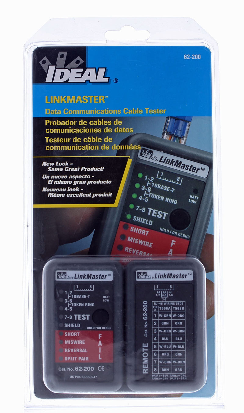 [Australia - AusPower] - IDEAL INDUSTRIES INC. 62-200 Linkmaster UTP/STP Wire Map Cable Tester 