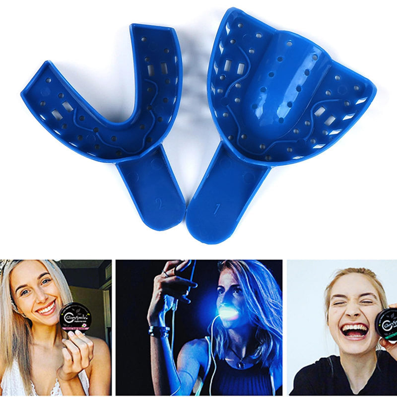 Dental Impression Tray, Dental Impression Kit, Reusable, High Quality and Robust for Dental Practice and Home Use, Pack of 2