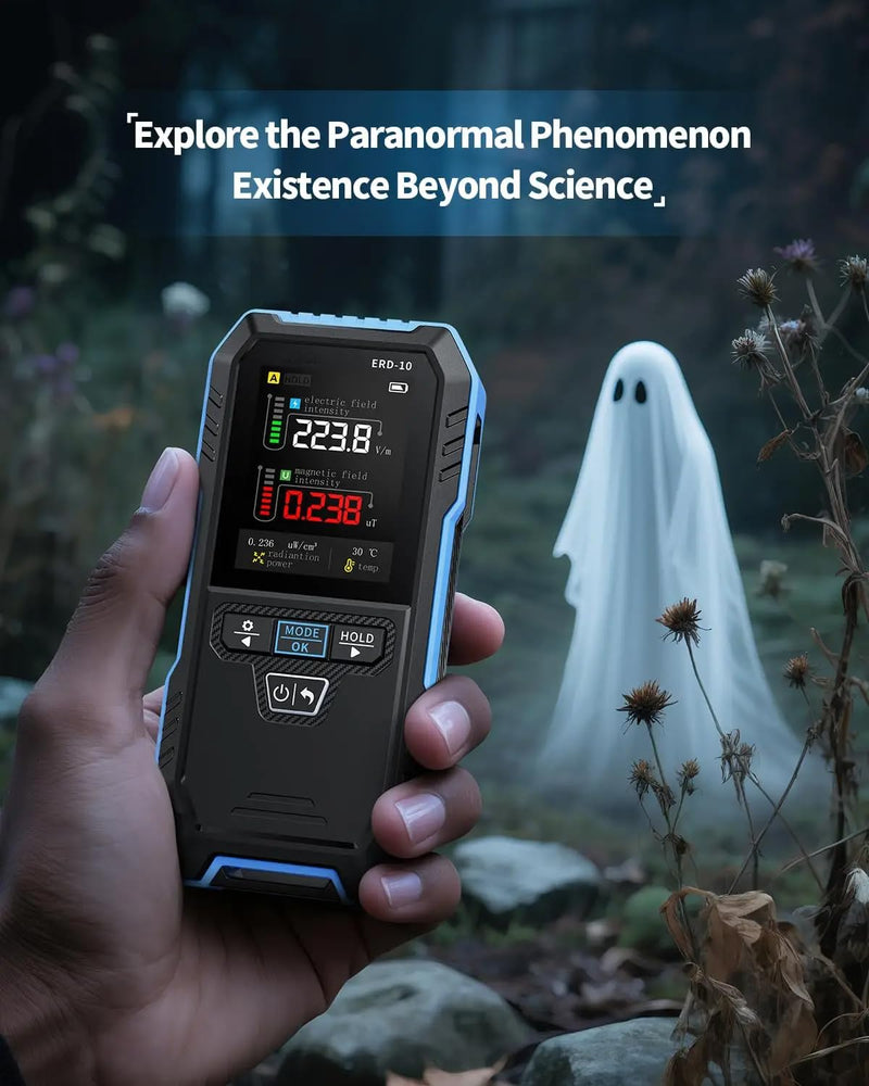 4-in-1 EMF Meter ERD-10 Electromagnetic Field Detector for EF-RF-MF Temperature Measurement