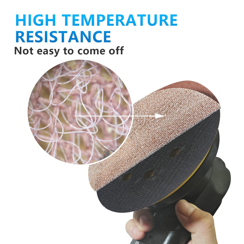 [Australia - AusPower] - GZKTY Sanding Mesh 125 mm Velcro, Pack of 50 Sandpaper Round Mesh, Grit 60/80/120/180/240, Eccentric Sanding Discs, Suitable for Random Orbital Sanders 125 mm 125 mm net 