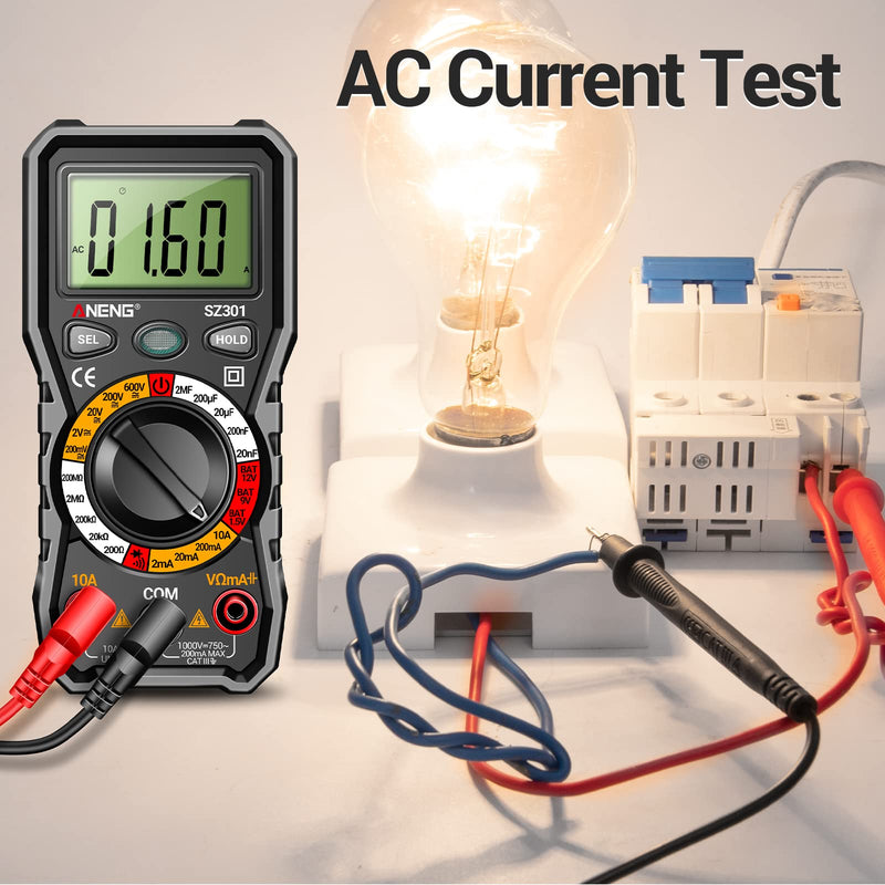 [Australia - AusPower] - Multimeter with Voltage Tester Screwdriver Measures Non Contact Voltage Detector,Current,Resistance,Continuity,Diodes,Dual Range AC 11V/30V-1000V,Live/Null Wire Electric Tester with LCD Display 