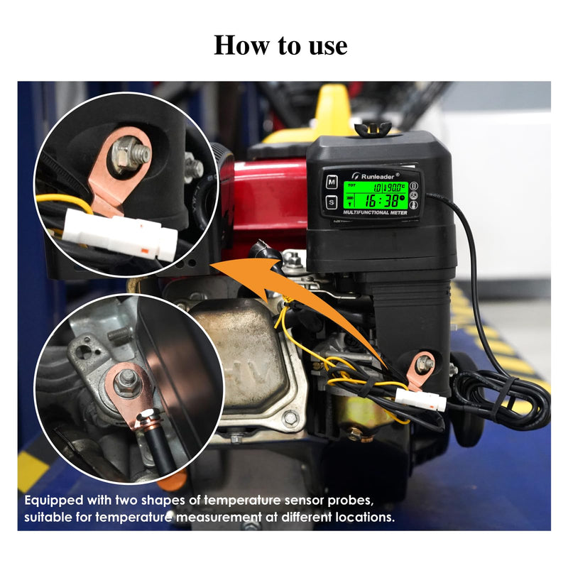 [Australia - AusPower] - Temperature Sensor Assembly Engine Temp Meaeasurement Meter Accessories，Temp Range -20℃ to 220℃(-4℉ to 428℉)(TS002-1) RL-TS002-1 