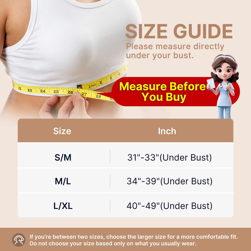 [Australia - AusPower] - Fit Geno Posture Corrector for Women Invisilite: Invisible Lightweight Back Brace for Neck Shoulder & Upper Back Pain Relief - Improve Posture Correct Hunchback Slouching Under Clothes Large Beige M/L (Under Bust 34"- 39") 