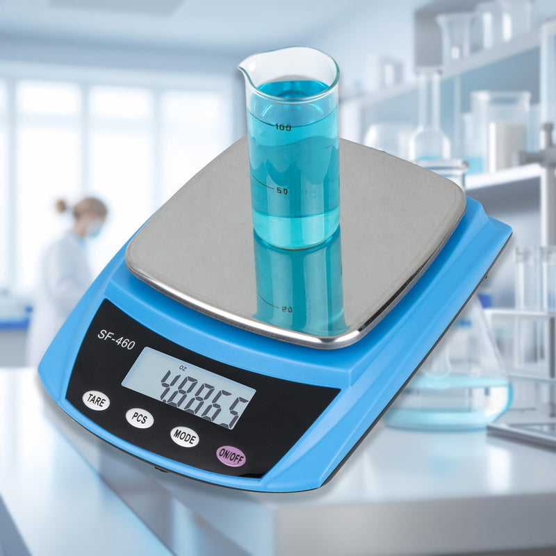 Digital Lab Scale 600g x 0.01g Accuracy Laboratory Balance (Blue) Blue