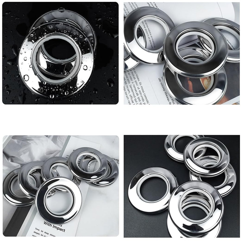 [Australia - AusPower] - Curtain Grommets Stainless Steel Eyelet Diameter Curtain Rings Metal Rings Inner Diameter 1-9/16 inch Roman Ring Grommet Curtains Set of 20 (20) 