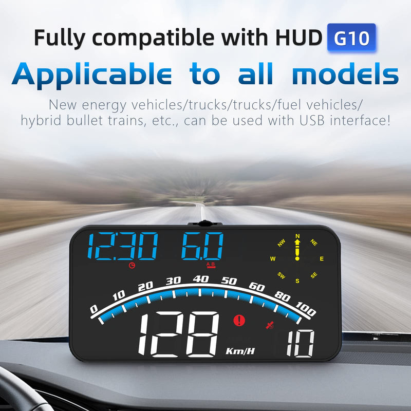 [Australia - AusPower] - Digital GPS Speedometer, HUD Head Up Display for Car, Upgraded 5.5" Large-Screen, Suitable for All Vehicles BLUE AND WHITE 