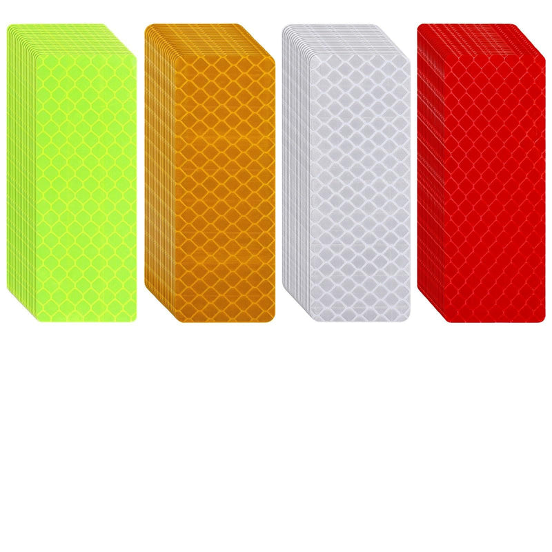 acDesign 80 PCS Reflective Stickers, High Visibility Reflective Tape, High Vis Tape Safety Reflective Tape for Car Motorcycle Bike Trailer Helmet Mailbox Bag, 1.18 x 3.15 Inch