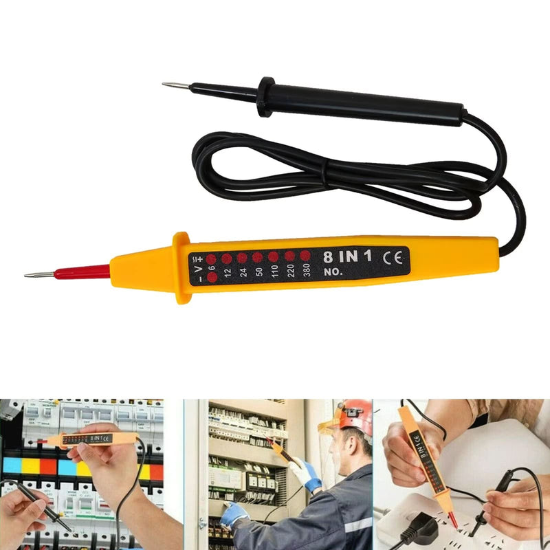 [Australia - AusPower] - 8 in 1 Electric AC/DC Voltage Detector Pen Circuit Tester with LED Lights 