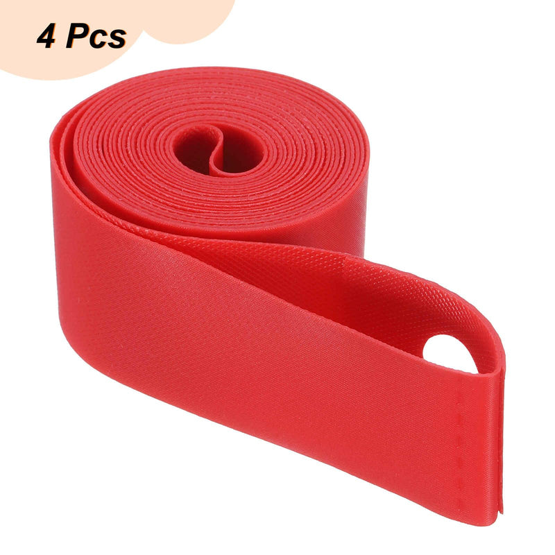 HARFINGTON 4pcs Bicycle Rim Strip 26" x 20mm PVC Bike Tire Liner Bicycle Wheel Rim Tape Inner Tube Tape Anti-Scratched Guard Cushion Pad Protector for Road MTB Mountain Bike
