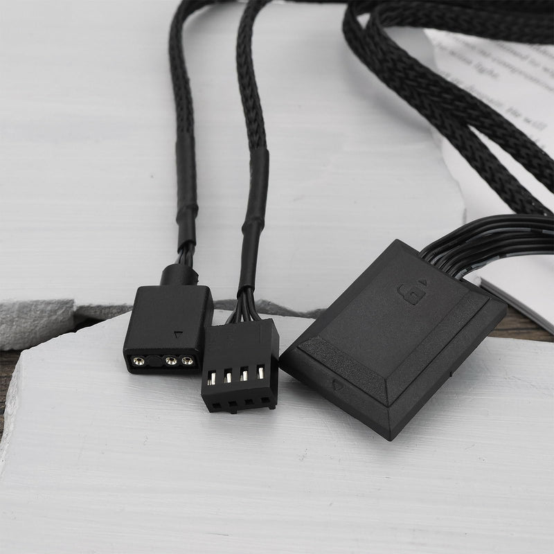 5V 3 Pin aRGB / 4 Pin PWM Fan for Motherboard Connector Replacement Part Computer Fan for Motherboard Adapter Cable Compatible with Lian Li SL I-nfinity UNI Fan
