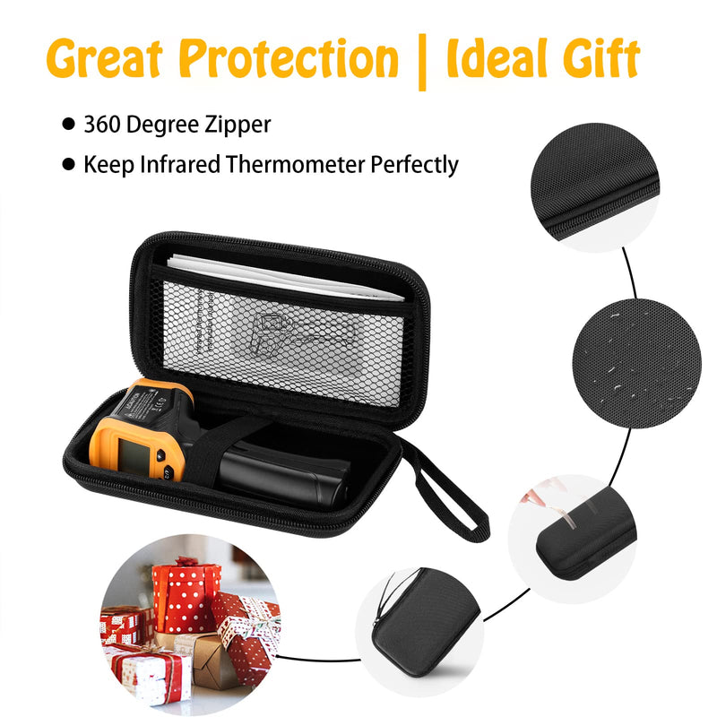 [Australia - AusPower] - Infrared Thermometer Gun for Cooking, Laser Thermometer Gun for Blackstone Pizza Oven, -58?~1022? Non Contact Temperature Gun with Carrying Storage Case, LCD Backlit (NOT for Human) Black 