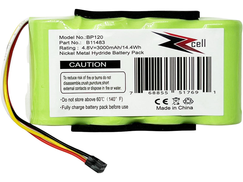 [Australia - AusPower] - ZZcell® Battery Replacement for Fluke BP120MH, B11483, 123, 123S Scopemeter 120, 43, 43B Power Quality Analyzers 4.8V 3000mAh 