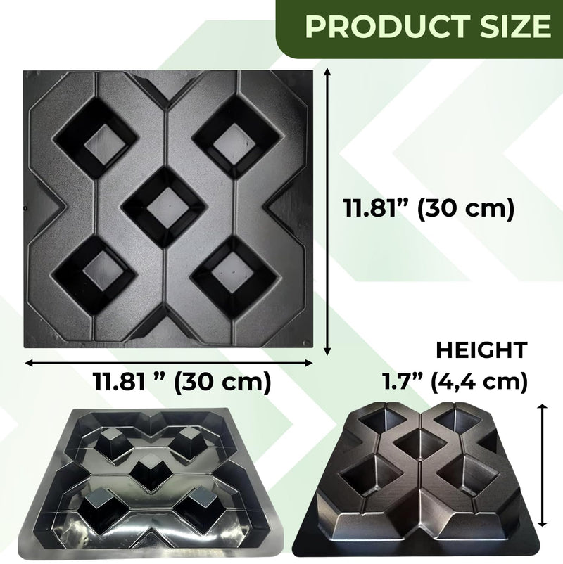 Concrete Grass Pavers Breeze Block Paving Bricks Mold ABS 2mm Parking - Plastic Mold