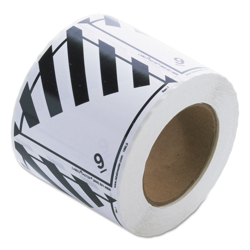 Labelmaster HML9 Miscellaneous Dangerous Goods Label, Paper, Hazmat, 4" x 4" (Pack of 500) Single Roll