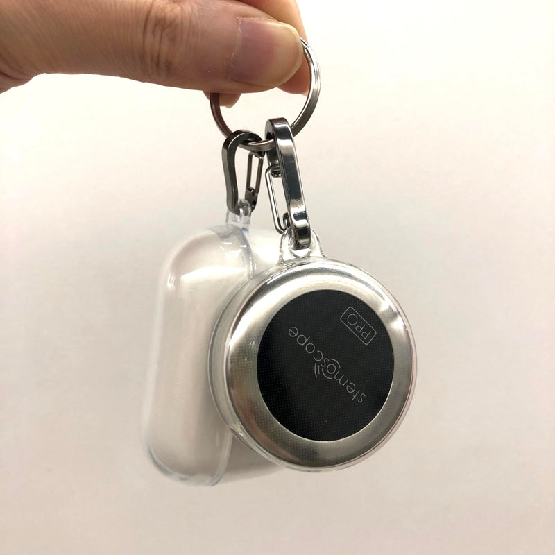 [Australia - AusPower] - Clear Protective Case for Stemoscope PRO Digital Stethoscope - Two Stainless Steel Snap Hooks Included - Transparent Stethoscope Case 