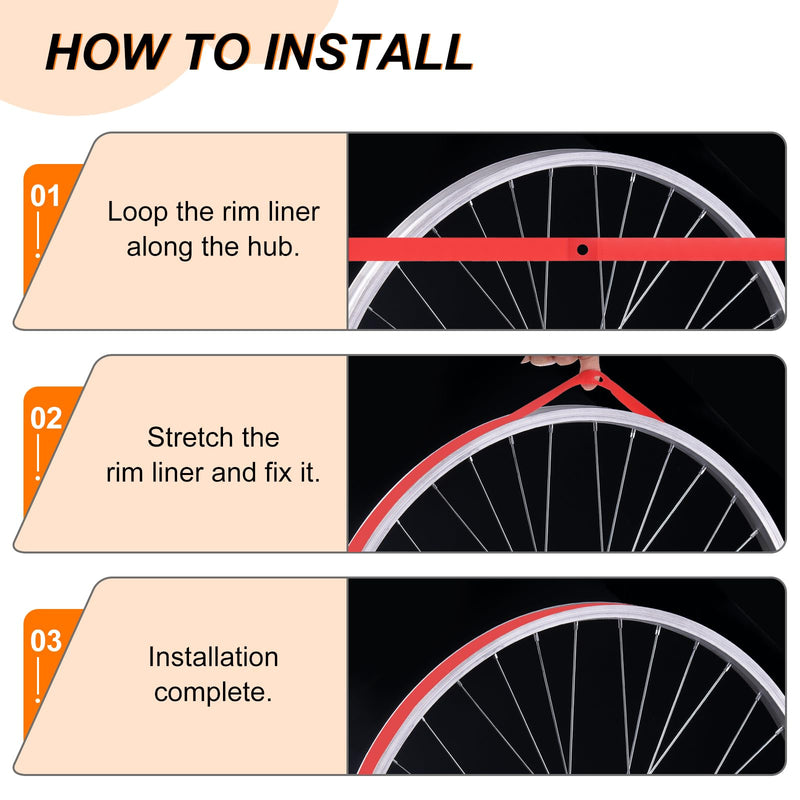 HARFINGTON 2pcs Bicycle Rim Strip 20" x 20mm PVC Bike Tire Liner Bicycle Wheel Rim Tape Inner Tube Tape Anti-Scratched Guard Cushion Pad Protector for Road MTB Mountain Bike
