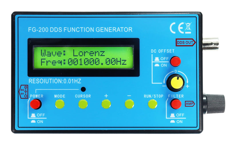 [Australia - AusPower] - 0.01Hz-500kHz DDS Signal Generator, Schumann Resonance Generator, Portable Frequency Generator with 15 Waveforms for Oscilloscope Calibration Electronic Testing Audio Stress Test, AC/DC Power 
