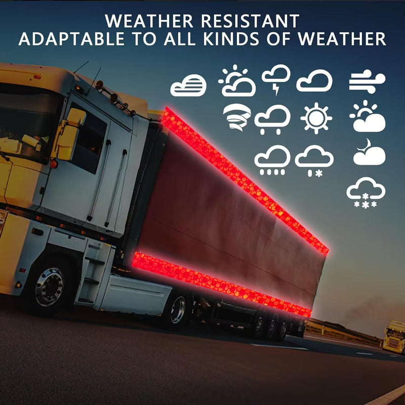 [Australia - AusPower] - Reflective Tape 2 Inch x 30 Feet DOT-C2 Shining Star Fade Resistant Red Reflective Tape Outdoor Waterproof Strong Adhesive Safety Warning Tape Reflector Conspicuity Tape for Trailer Trucks Bike 2IN x 30FT 