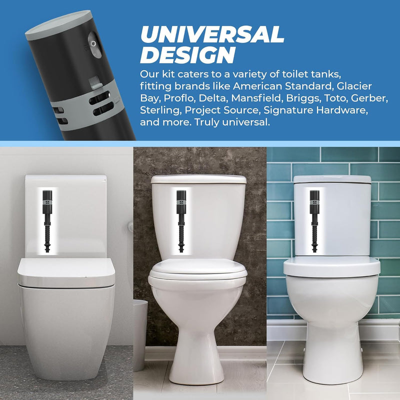 Ravine High Performance Universal Toilet Fill Valve Replacement Kit - Quiet & Fast Fill - Easy Install Toilet Fill Valve Replacement - Fill Valve for Toilet Tank - Toilet Float Replacement Kit 1-Pack