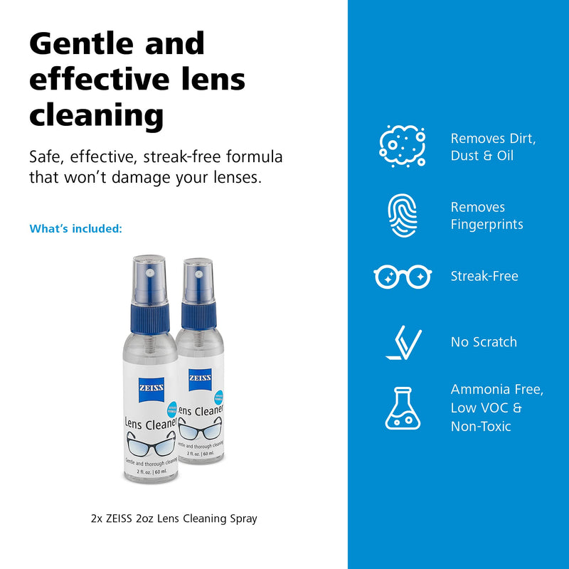 [Australia - AusPower] - ZEISS Lens Cleaning Spray 2oz - Pack of 2 2 Fl Oz (Pack of 2) 