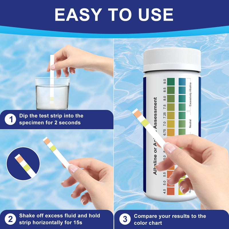 [Australia - AusPower] - pH Test Strips for Urine and Saliva 150 pH Strips for Fast, Accurate pH Testing at Home Get Clear Acid-Alkaline Balance Results, Quick & Easy pH Level Testing from 4.5-9.0 pH Test Strips 