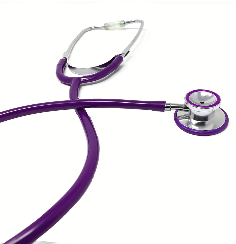 [Australia - AusPower] - EMI Dual Head Stethoscope – Lightweight Aluminum Diagnostic & Screening Tool, Flexible Design – Purple 